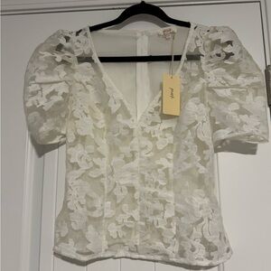 Elegant Cream Lace Top